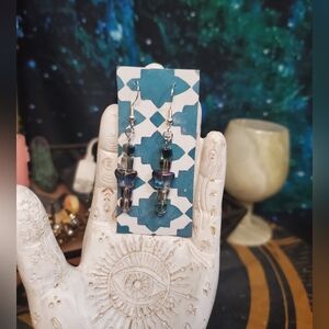 Handmade Butterfly Bead Earrings With Sterling Silver Hooks